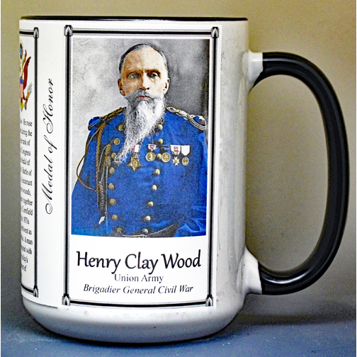 Henry Clay Wood, Medal of Honor biographical history mug.