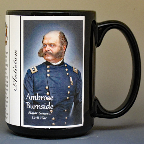 Ambrose Burnside, Battle of Antietam biographical history mug.