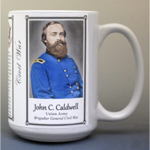 John Caldwell, US Civil War biographical history mug.