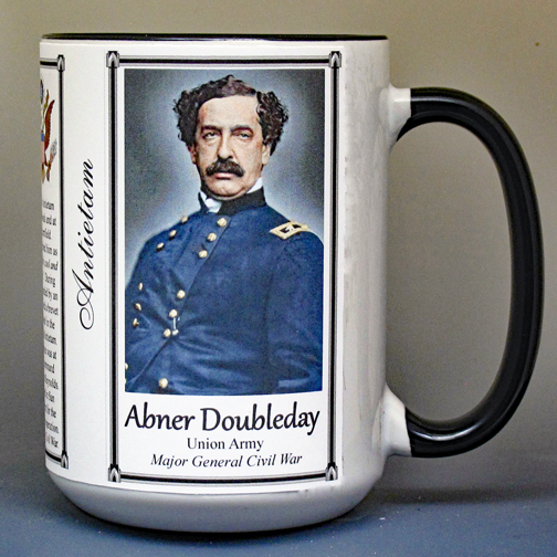 Abner Doubleday, Battle of Antietam biographical history mug.