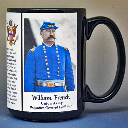 William French, US Civil War biographical history mug.