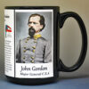John Gordon, US Civil War, Battle of Gettysburg, biographical history mug.
