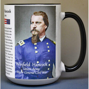 Winfield Scott Hancock, Battle of Gettysburg biographical history mug.