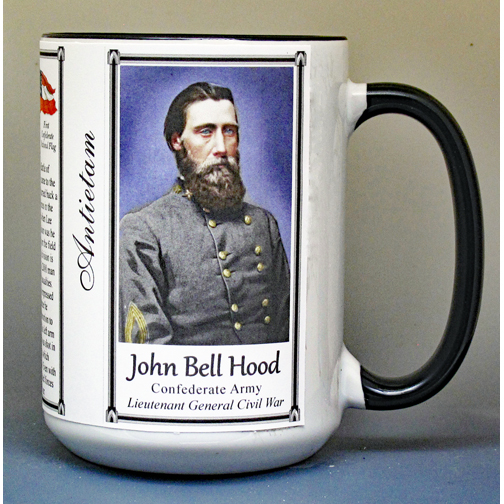 John Bell Hood, Battle of Antietam biographical history mug.