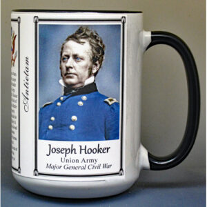 Joseph Hooker, Battle of Antietam Union Army biographical history mug.