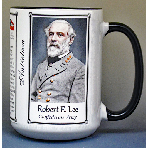 Robert E. Lee, Antietam biographical history mug.