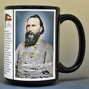 James Longstreet, Gettysburg biographical history mug.