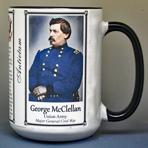 George McClellan, Antietam biographical history mug.