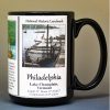 The Philadelphia, American Revolution biographical history mug.