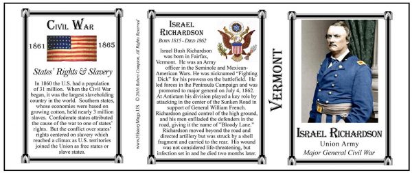 Israel Richardson Vermont history mug tri-panel.