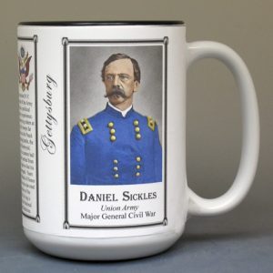 Daniel Sickles, Gettysburg history mug.