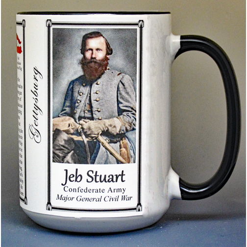 Jeb Stuart, Gettysburg biographical history mug.