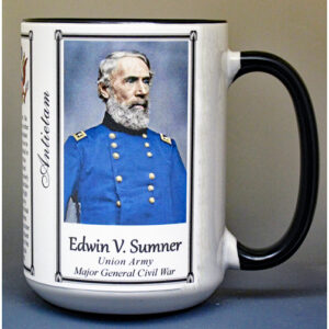 Edwin V. Sumner, Antietam biographical history mug.