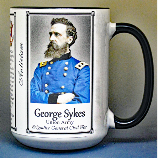 George Sykes, Antietam biographical history mug.
