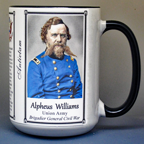 Alpheus Williams, Antietam biographical history mug.
