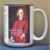 Samuel Adams, Declaration of Independence signatory biographical history mug.