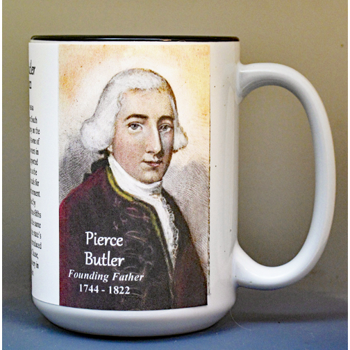 Pierce Butler, US Constitution signatory biographical history mug.