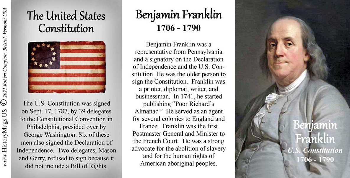 Franklin, Benjamin - United States Constitution - HistoryMugs.us