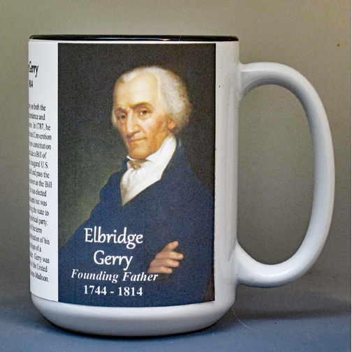Elbridge Gerry, Declaration of Independence signatory biographical history mug.