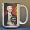 Thomas Jefferson, Declaration of Independence signatory biographical history mug.