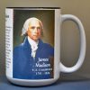 James Madison, US Constitution signatory biographical history mug.