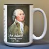 John Adams, Declaration of Independence signatory biographical history mug.