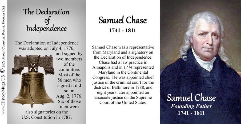 Chase, Samuel Declaration of Independence HistoryMugs.us