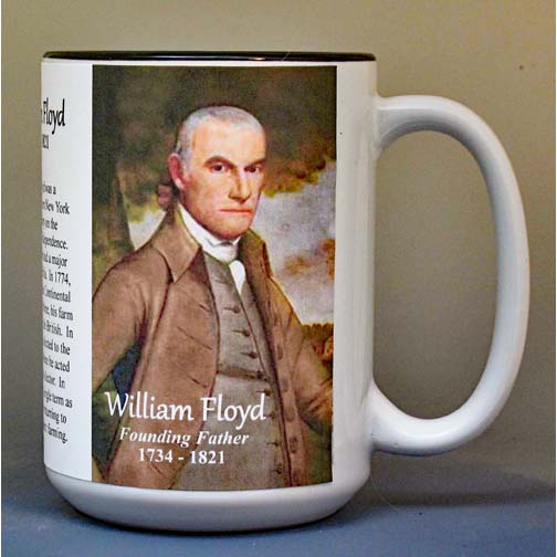 William Floyd, Declaration of Independence signatory biographical history mug.