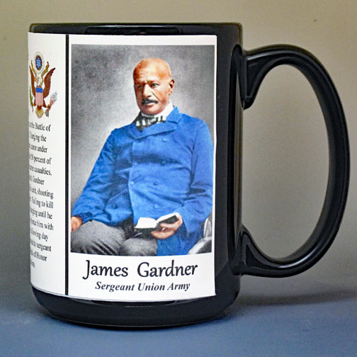 James Daniel Gardner, Medal of Honor Union Army, US Civil War biographical history mug.