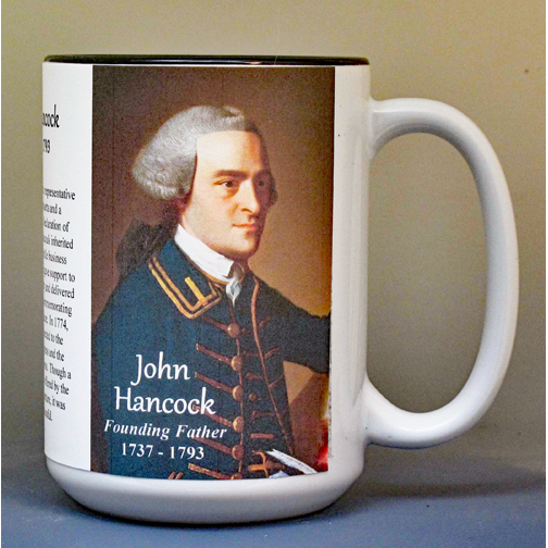 John Hancock American Revolution history mug.