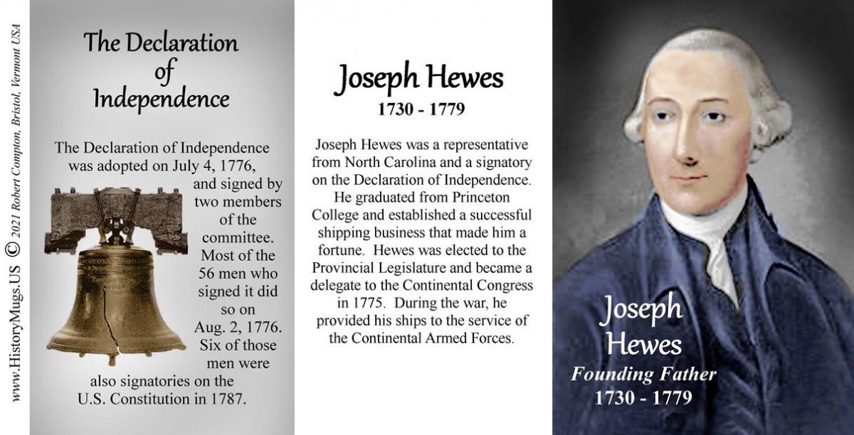 Hewes, Joseph - Declaration of Independence - HistoryMugs.us