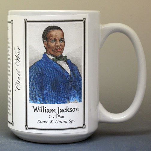 William Jackson, Civil War spy for the Union, biographical history mug.