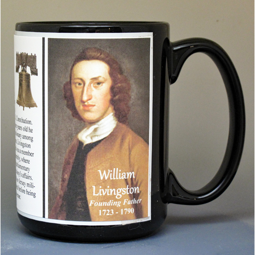 William Livingston, US Constitution signatory biographical history mug.