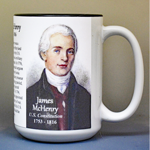 James McHenry, US Constitution signatory biographical history mug.