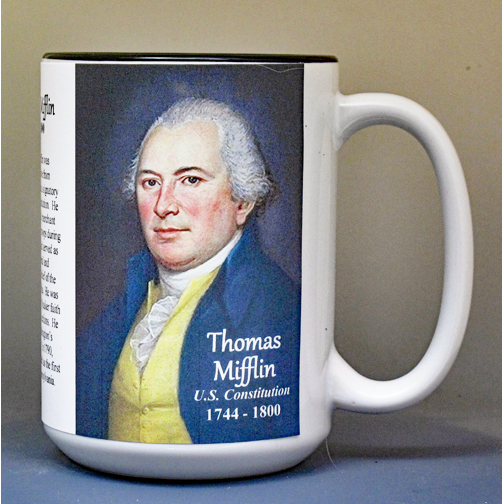 Thomas Mifflin, US Constitution signatory biographical history mug.
