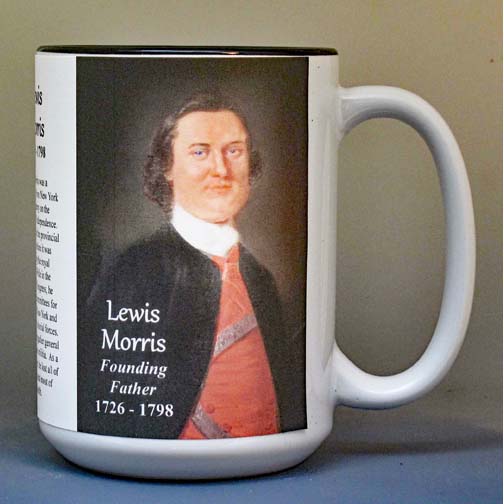 Lewis Morris, Declaration of Independence signatory biographical history mug.
