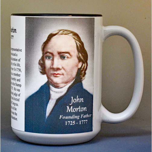 John Morton, Declaration of Independence signatory biographical history mug.
