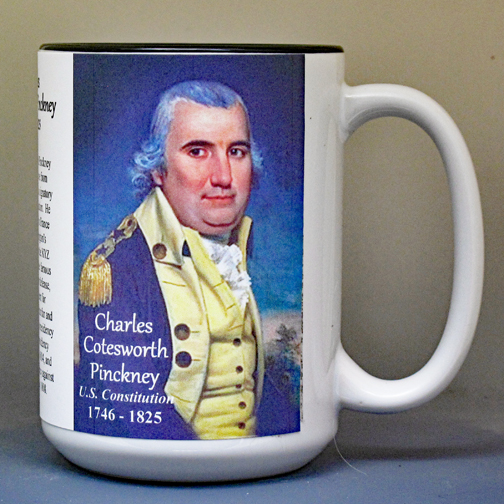 Charles Cotesworth Pinckney, US Constitution signatory biographical history mug.