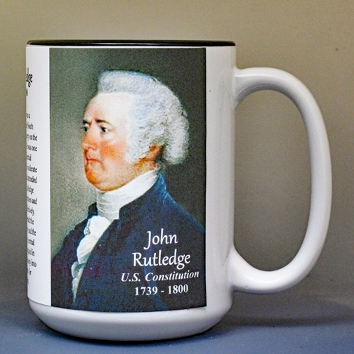 John Rutledge, US Constitution signatory biographical history mug.