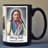 Sitting Bull, Tȟatȟáŋka Íyotake, Native American leader history mug.
