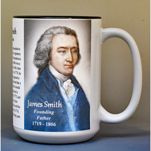 James Smith, Declaration of Independence signatory biographical history mug.