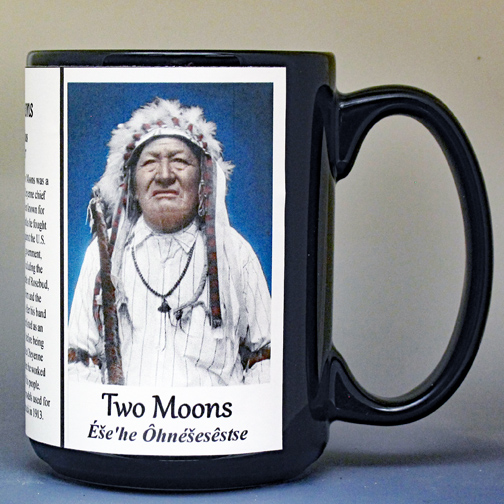 Two Moons, Native American leader biographical history mug.