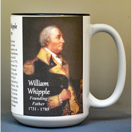 William Whipple, Declaration of Independence signatory biographical history mug.