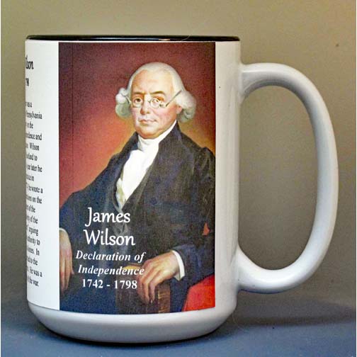 James Wilson, Declaration of Independence signatory biographical history mug.