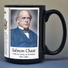Salmon P. Chase, 25th US Secretary of Treasury biographical history mug.
