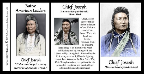 Chief Joseph Native American leader History Mug tri-panel.