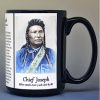 Chief Joseph, Native American biographical history mug.