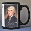 Thomas Jefferson, US Vice President biographical history mug.