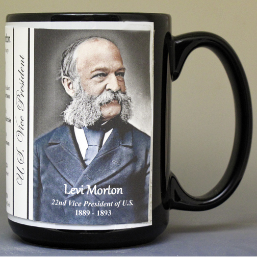 Levi Morton, US Vice President biographical history mug.