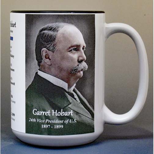 Garret Hobart, US Vice President biographical history mug.